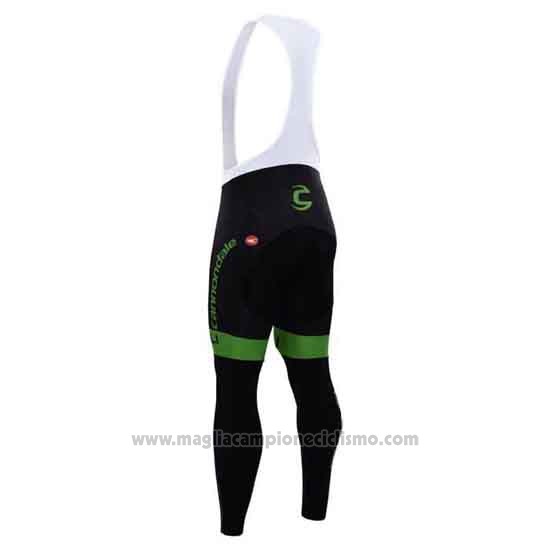 2015 Abbigliamento Ciclismo Cannondale Verde e Nero Manica Lunga e Salopette